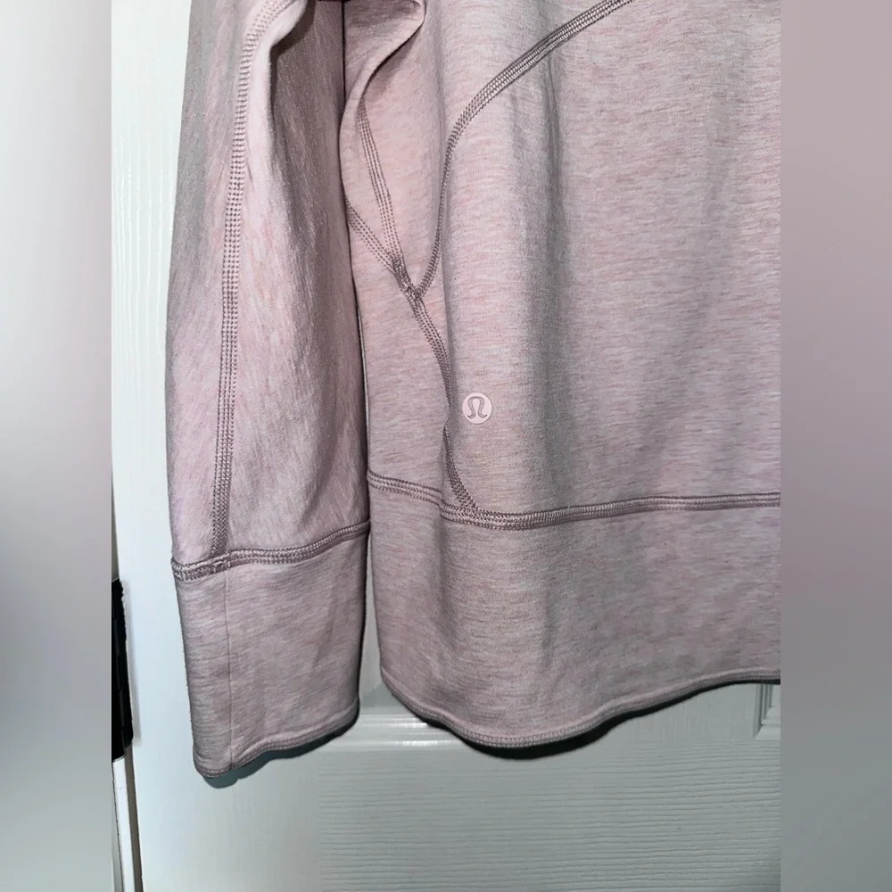 Lululemon Time Out Crew Reversible Heathered Bleached Coral/Heather Medium Grey - Picture 7 of 12